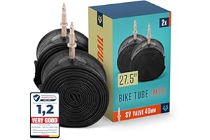 Alphatrail MTB Bicycle Inner Tube Rick 27.5 Inch SV Presta Valve 2x Set with Mobility Guarantee I Compatible Bike Tyres Continental, Conti, Schwalbe, Maxxis, Michelin & Vittoria Bike Tube
