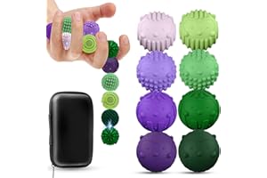 BUKBAS Pack of 8 Magnetic Fidget Toys, Texture Anti-Stress Balls, Sensory Toy for Children and Adults, Magnetic Balls, Stress Ball, Silicone Sensory Toy, Sensory Toys, Perfect for Stress and Anxiety