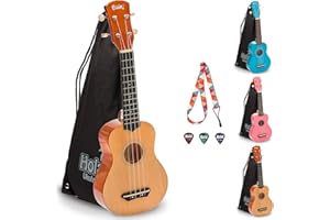 Miloll Premium Ukulele for Beginners – Quality Maple Body with Aquila Super Nylgut Strings – Complete Set with Accessories(Natural)