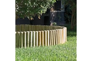 Catral 31010009 - Bordura flexible de madera tratada 20x150 cm. diam. 5 cm.