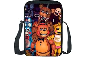 Anjinguang Five Nights at Fre-ddy's Messenger Bags Mini Messenger Bag Shoulder Outer Travel Casual Cross Body Bags fnaf Small Schoolbag