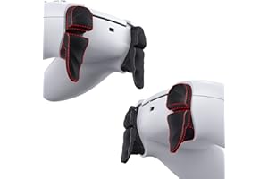 PlayVital Bouton Protection pour ps5 Manette,Gâchette pour ps5 Edge Controller Extension,Trigger Stop pour PS Portal Accessoires Rallonge Dune，2 Pairs-Noir