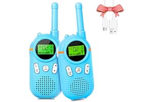 NICEWIN Walkie Talkie Kinder für 3-12 Jahre alte Kinder,Wiederaufladbar Funkgerät Kinder Spielzeug mit 8 Kanäle, LED Taschenlampe, VOX Funktion, 3 Meilen Reichweite für Abenteuer (Blau)