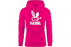 MoonWorks® Kapuzen Pullover Damen Ski-Haserl Ski-Hase Après Ski Party Ski-Fahrer Snowboard-Fahrer Hoodie Frauen