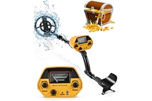 HIUYRFS Metal Detector ad Aalta Precisione Impermeabile Altezza Regolabile 78-108 cm, Detector Oro 25cm Bobina di Ricerca Rilevatore Profondità Massima 20 cm per Bambini e Adulti, Cercatore d'Oro