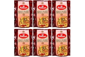 SARAS FLAVOURS OF ASIA Haldiram's Bhelpuri - 200g (Pack of 6) | Authentic Indian Street Food Snack | Ready-to-Eat & Quick Mix | Crunchy and Tangy | Ideal for Chaat Lovers