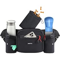 HUND IST KÖNIG Borsa Per Cani E Accessori Per Cani – Robusto Marsupio Per Cani – Borsa Per Cibo Per Cani Con Dispenser Per Sacchetti, Scomparto Per Cellulare E Tracolla Per Cavi - 12