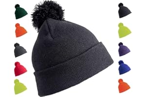 OnlyBee Kids Boys Girls Junior Plain Winter Bobble Hat
