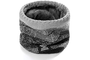 TBSCWYF Bufanda Hombre Invierno Cuello Bufanda Hombre Bufanda Mujer Invierno Braga de Cuello Bufanda de Punto Fulares Mujer Térmica con Forro Felpado