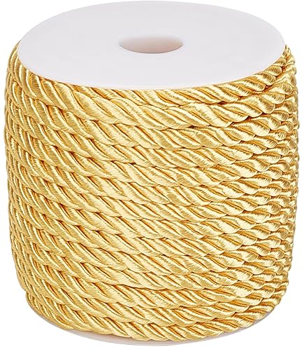 PH PandaHall 3mm Corda Nylon Intrecciato Cordino Decorativo Ritorto 20m