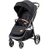 Kinderkraft GRANDE PLUS Passeggino Leggero dalla Nascita fino 22 kg, Pieghevole con una mano, Posizione Sdraiata, L'ammortizz