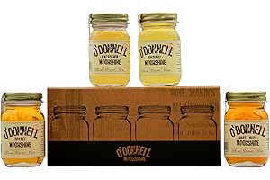 PAECEIONI O'Donnell Moonshine Winter-Set Mini Moonshine Harte Nuss, Bratapfel, Toffee und Macadamia a 50ml (4 x 50ml)