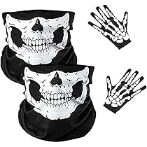 Passamontagna Teschio - Balaclava Halloween Per Moto E Festive, Maschera Elastica E Traspirante