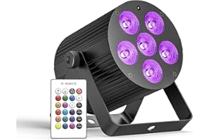 Oloaxolx 60 W Par LED luz de batería recargable, RGBWA+UV 6 LED luz de escenario con DMX512/ Remoto remoto para DJ DISCO Bodas Live Exhibition Sala para Interior y Estern