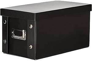 Zeller Present 17938 Boîte de Rangement en Carton pour CD Noir 16 x 28 x 15 cm