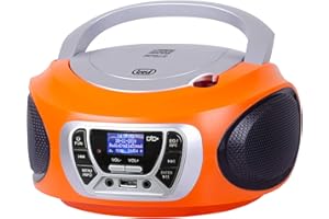 Trevi - Tragbares Stereo-CD-Boombox DAB/DAB+ Radio mit RDS und USB-Eingang mit direkter Wiedergabe von MP3-Dateien