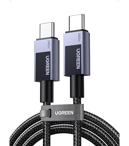 QCEs USB C To USB C Cable 6.6Ft - 100W Charging, 10Gbps Data, 4K Video Right Angle