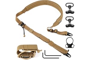 VOTAGOO QD Sling 2 Punkt Gewehrriemen, Taktischer Riemen, Schnell Verstellbar, HK-Stil