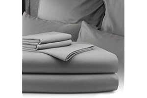 bo&button® Luxus Mako Satin Bettwäsche Set, 100% Bio Baumwolle (Long Staple 300), ALLE GRÖßEN, seidig weich & zeitlos schön, Set 200x200 cm + (2X) 40x80 cm (3-tlg.) - Stone Grau