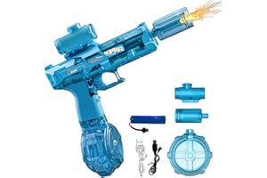 DONGZQAN Pistola de Agua Electronica, Pistolas De Agua, Pistoa de Aga con Efectos Especiales Led Intermitentes, Juguete para Fiestas de Verano en La Piscina y La Playa