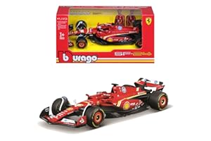 BBURAGO Burago Ferrari SF-24 Charles Leclerc #16 2024 – Realistisches Modellauto im Maßstab 1:43, gefahren von Charles Leclerc, mit offizieller Ferrari-Lizenz, empfohlenes Alter 3+ Jahre
