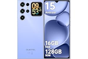 OUKITEL C62 Mobile Phones 2025 - Android 15, 6.88" Smart phone, 16GB+128GB/1TB, 5150mAh Battery Phone, 13MP Camera, 4G Dual SIM-Free & Unlocked Mobile Phones, Fingerprint/Face Unlock/GPS/BT5.0, Blue