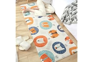 MOSHOINOT Tapis de Passage Tapis Runner Moderne Lavables Tapis de décoration Rectangle bébé Tapis Coureur d'enfant Duveteux Tapis pour Enfants Salon Chambre Grands ​Tapis de Jeu Bebe 40 x 120 cm
