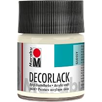 Marabu Decorlack Acryl Metallic-Silber 782 – 50 Ml, Hochglänzender Acryllack, Wetterfest, Für Viele Oberflächen