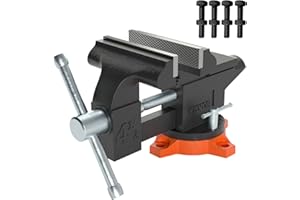 VEVOR Morsa di Precisione da Banco Base Girevole da 240°, Morsa da Banco Rotante Larghezza di Ganascia 11,5 cm Apertura 8,5 cm per Uso Domestico Commerciale da Garage Officina, Morsa da Banco 4,6 kg