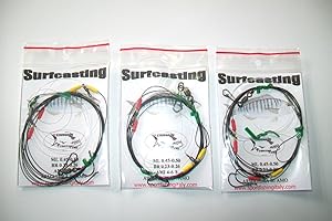 Piranha Fishing Line SURFCASTING Set 3 TERMINALI Black 2AMI Pesca in Mare SARAGHI E ORATE MORMORE