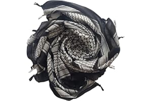 MILSPEC SURPLUS noir et blanc foulard en coton SHEMAGH arabes KEFFIEH Militaire Tactique foulard