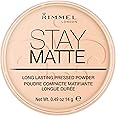 Rimmel London Cipria Compatta Stay Matte - Polvere Opacizzante a Lunga Tenuta per Pelli Grasse e Miste - Warm Beige - 14 g
