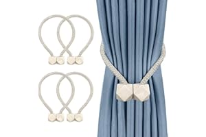 NIAWECAN 4 fermatenda magnetici per tende, pratico fermatenda magnetico per tende, fermatenda per la casa, l'ufficio, le finestre dell'hotel