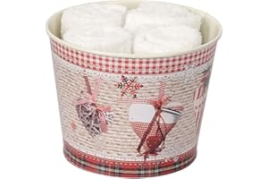 CASA TESSILE Lavette Bagno con Cestino Set 4 pz. London Lavette Bagno 30x30, Asciugamani Piccoli Viso e Bidet - Bianco