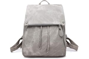 Everfunny Women Backpack Waterproof Anti-theft Lightweight PU Fashion Leather Nylon School Shoulder Bag Travel Cute Backpack Girls Ladies