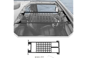 JeCar Roof Rack Hard Top Molle Panel for Jeep Wrangler Overhead Cargo Storage Metal Shelf Accessories for 2018-2023 Jeep Wrangler JL JLU Unlimited Gladiator JT