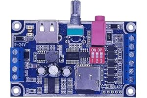 DONGKER Modulo Audio, WAV MP3 Music Voice Player Scheda Programmabile 10W Sound Player DC 12V-24V Supporto TF Card U-Disk