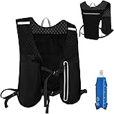Alaoo Running Vest, Multifunction Hydration Backpacks, Lightweight Hydration Backpack with Reflective and Adjustable Chest St