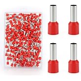 Lsnisni Lot of 200 Cable End Terminals 10mm&sup2;x12mm, Ferrule Set | for Cable Electrical Wire Connections, Copper Wire Crimp Con