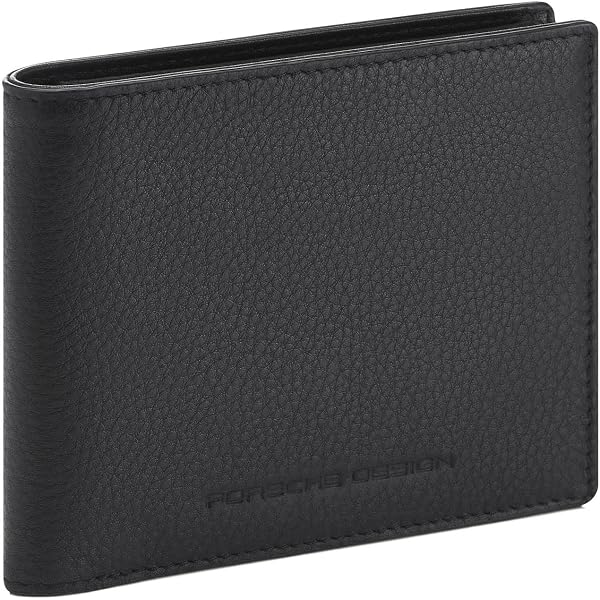Portafoglio Uomo Porsche Design Classic 5 In Pelle Vitello - Nero, RFID, 11x9 Cm, 6 Scomparti Carte, Monete, Elegante