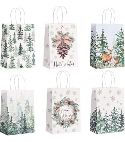 Kekstüten Weihnachten – 100 Transparente Plätzchentüten Mit Schneeflocken-Design Inkl. Aufkleber & Goldbänder | Für Selbstgemachte Leckereien & Geschenke