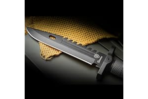 TS TACTICAL STORE TS Réplica Cuchillo 12.75" M9 | Cuchillo de Supervivencia | Cuchillo supervivencia para aventureros en naturaleza | Hoja de acero inoxidable | Cuchillo de supervivencia, Senderismo, Camping | 32537