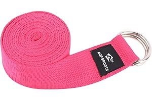 ‎AQF AQF Yoga Gurt 1,8m/2,4m/3m,Yogagurt mit D Schnalle 100% Baumwolle trainingsbänder Yoga Band für Beine und Körper Stretching Fitness