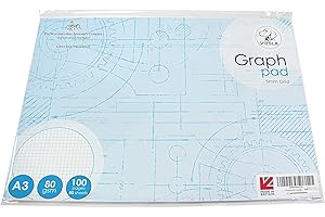 THE WORCESTERSHIRE STATIONERY COMPANY Vizsla, A3 graph pad, 5mm grid, 50 sheets (100 pages), printed both sides