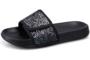 IONOKO Filles Pantoufles de Plage Doux Sandales de glitter Pantoufles Antidérapant pour EnfantsBain Piscine d'été Pantoufles