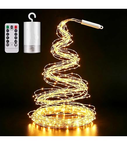 Cozymeow Lichterschweif mit Strom 2M 400 LED Lichterkette Wasserfall