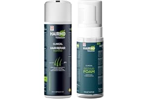 HairMD Hair Growth Shampoo & Foam Set - Hair Regrowth Set with 250 ml Regenerating Shampoo and 150 ml Repair Foam - Rich in Biotin, Keratin, Saw Palmetto - Suitable for All Hair Types