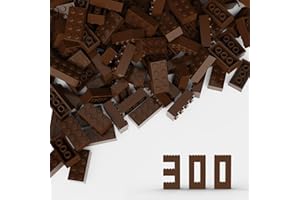 TTEHGB TOY 300 Steine 2x4 Klassische Steine, kompatibel mit Lego Top-Marken, MOC-Enthusiasten, Farben:Brown