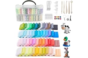 YUSHENGTAI Argile Polymère, Ensemble D'argile 50 Couleurs, Argile à Faire Soi-même avec Outils de Sculpture et Accessoires de Bijoux, Cadeaux de Noël et D'anniversaire Idéaux pour les enfants