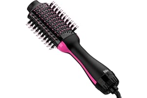 Sawop Hair Dryer Brush Blow Dryer Brush in One, Professional Hairdryer and Styler Volumizer Hot Air Brush with Negative Ion Anti-frizz Ceramic Titanium Barrel Hair Straightener Brush